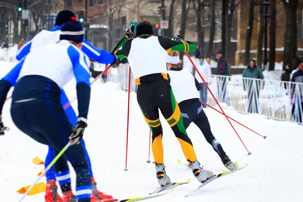 Racers enjoying some cross country skiing in Minnesota