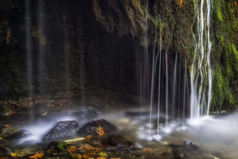Waterfall at Governor Dodge State Park, one of the best state parks in Wisconsin