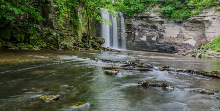Minneopa State Park Waterfall - one of the most scenic Minnesota State Parks