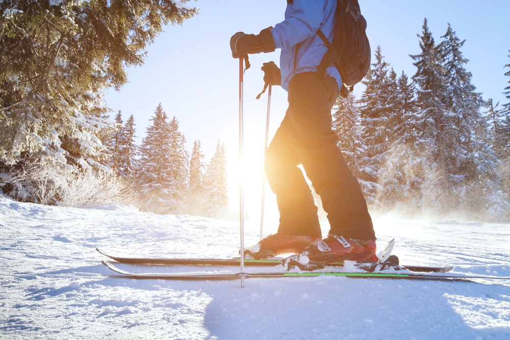 WunderRoost Bed and Breakfast 4 Man on the slopes enjoying some of the best skiing in Wisconsin