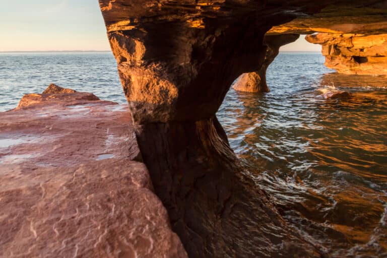 Early morning on the Apostle Islands National Lakeshore - one of the best places to visit in Wisconsin