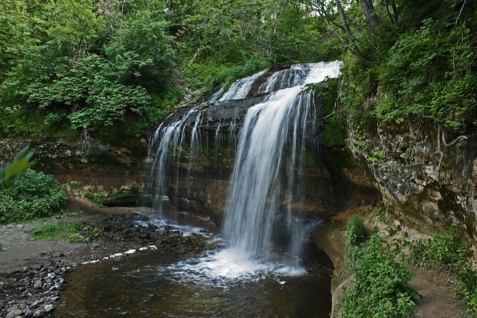 Spring is Nearly Here: Let's Discover Waterfalls in Wisconsin! 1 Cascade Falls one of the best waterfalls in Wisconsin to add to your visit in Osceola