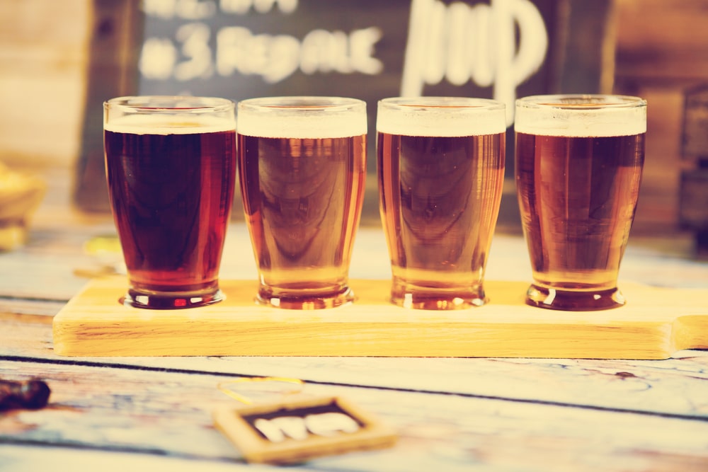WunderRoost Bed and Breakfast 1 A beer flight at the top Madison breweries in Wisconsin