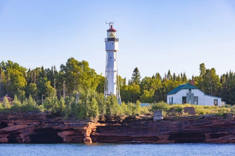 Visit this lighthouse near the Apostle Islands - one of the best things to do in Bayfield Wisconsin