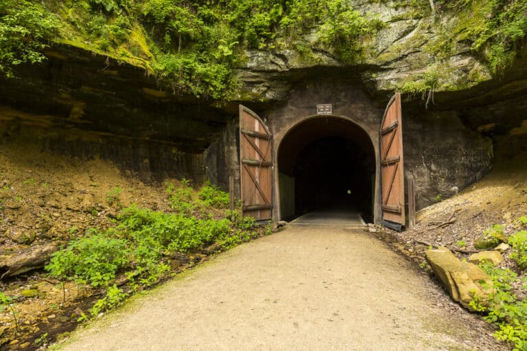 tunnel on the Elroy Sparta Trail - one of the best Wisconsin Bike Trails