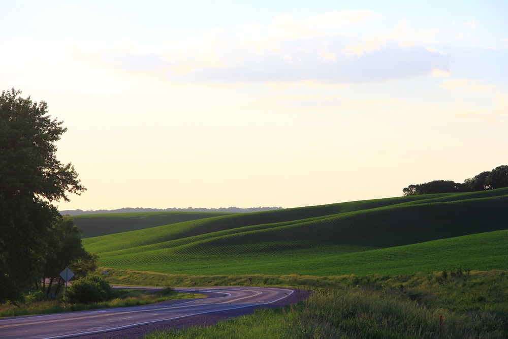 Take a scenic drive through the Loess Hills of Iowa - one of the prettiest things to do in Iowa in the summer