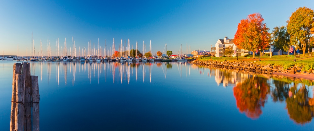 the Harbor in Bayfield, Wisconsin, one of the best small towns in Wisconsin for fall getaways