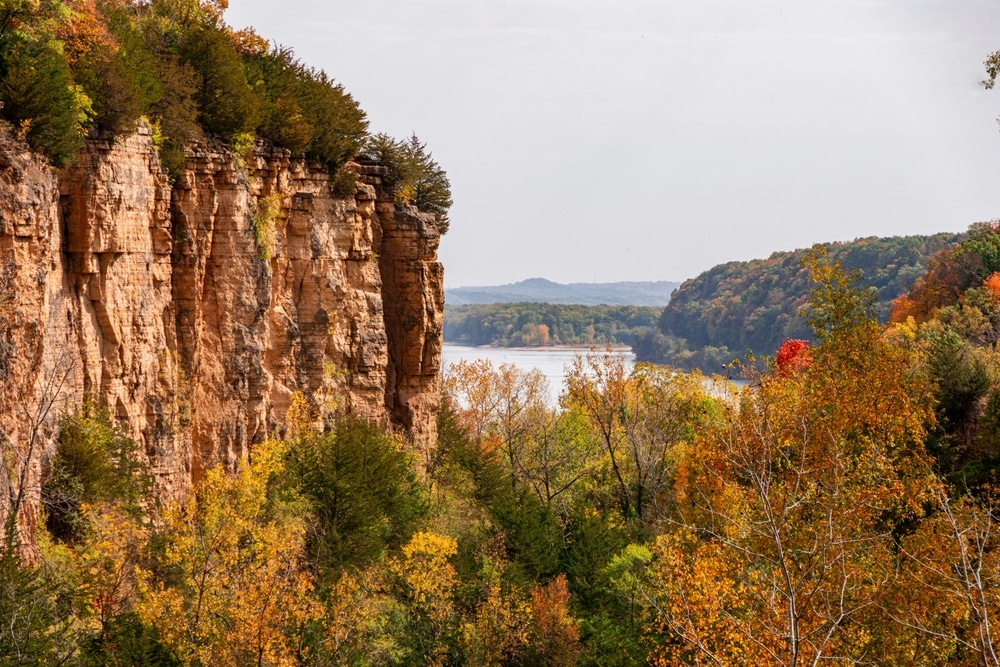 Take in the view from Horseshoe Mound - it's one of the best things to do in Dubuque, Iowa in the fall