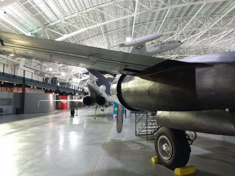 Inside view of the planes at one of the top Midwest museums in Nebraska