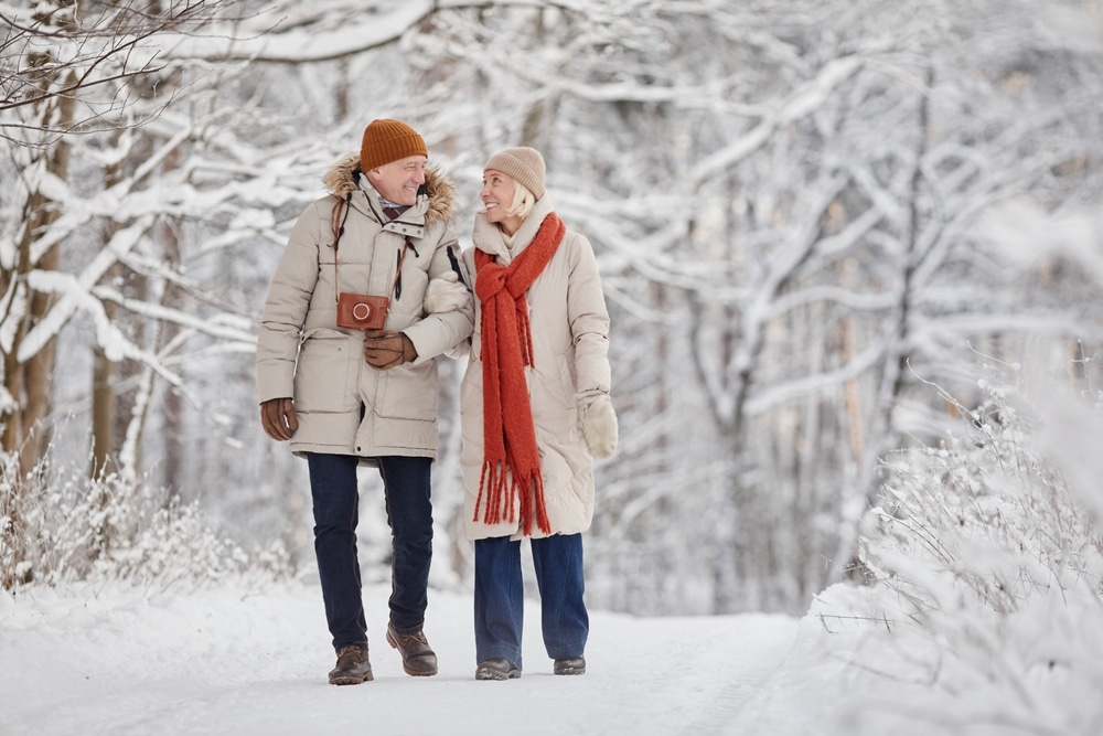 couple enjoying staying at Bed and Breakfasts in Minnesota while enjoying local winter activities