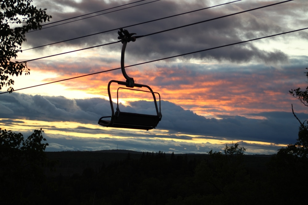 Ski Chair over a ski resort - where you'll find the best skiing in the Midwest