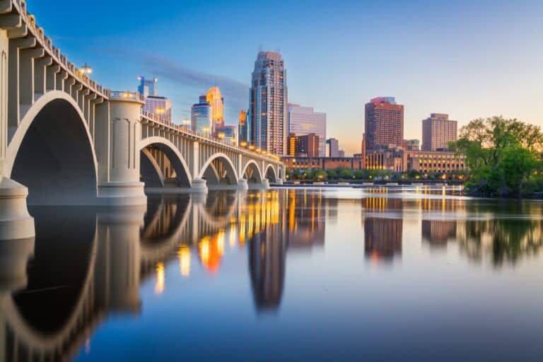 City skyline of Minneapolis - get ready to leave the city with these great weekend trips from Minneapolis