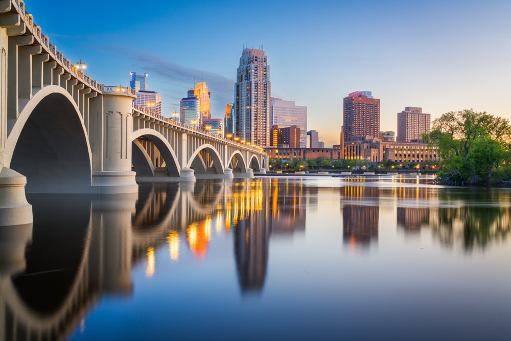 City skyline of Minneapolis - get ready to leave the city with these great weekend trips from Minneapolis