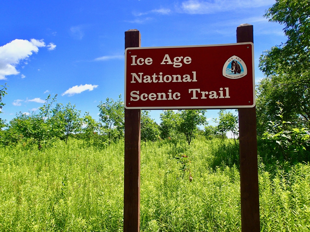 WunderRoost Bed and Breakfast 1 Sign Marking the Ice Age National Scenic Trail in Wisconsin