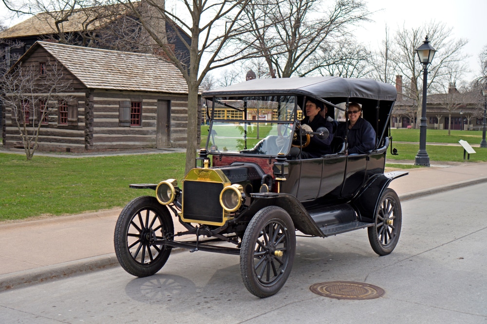 A historic car at the Greenfield Village, one of the most historic things to do in Michigan. Editorial credit: berni0004 / Shutterstock.com