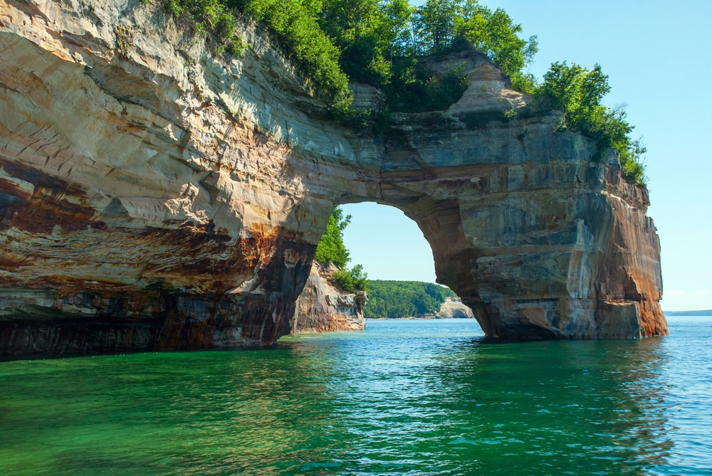 Pictured Rocks National Lakeshore is one of the best things to do in Michigan