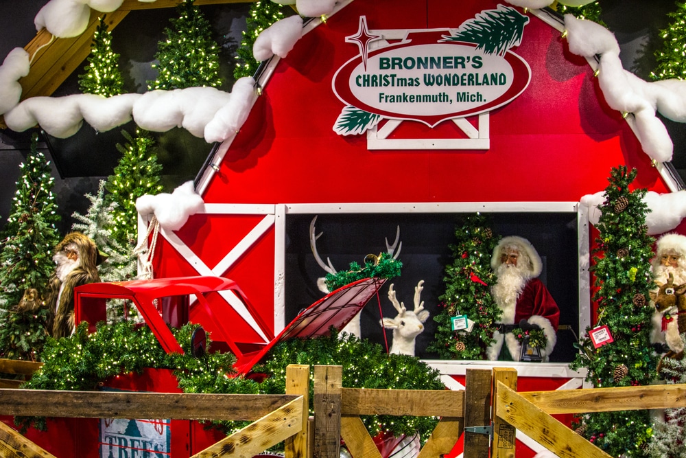 Display at Bronners Christmas Wonderland in Frankenmuth at Christmas