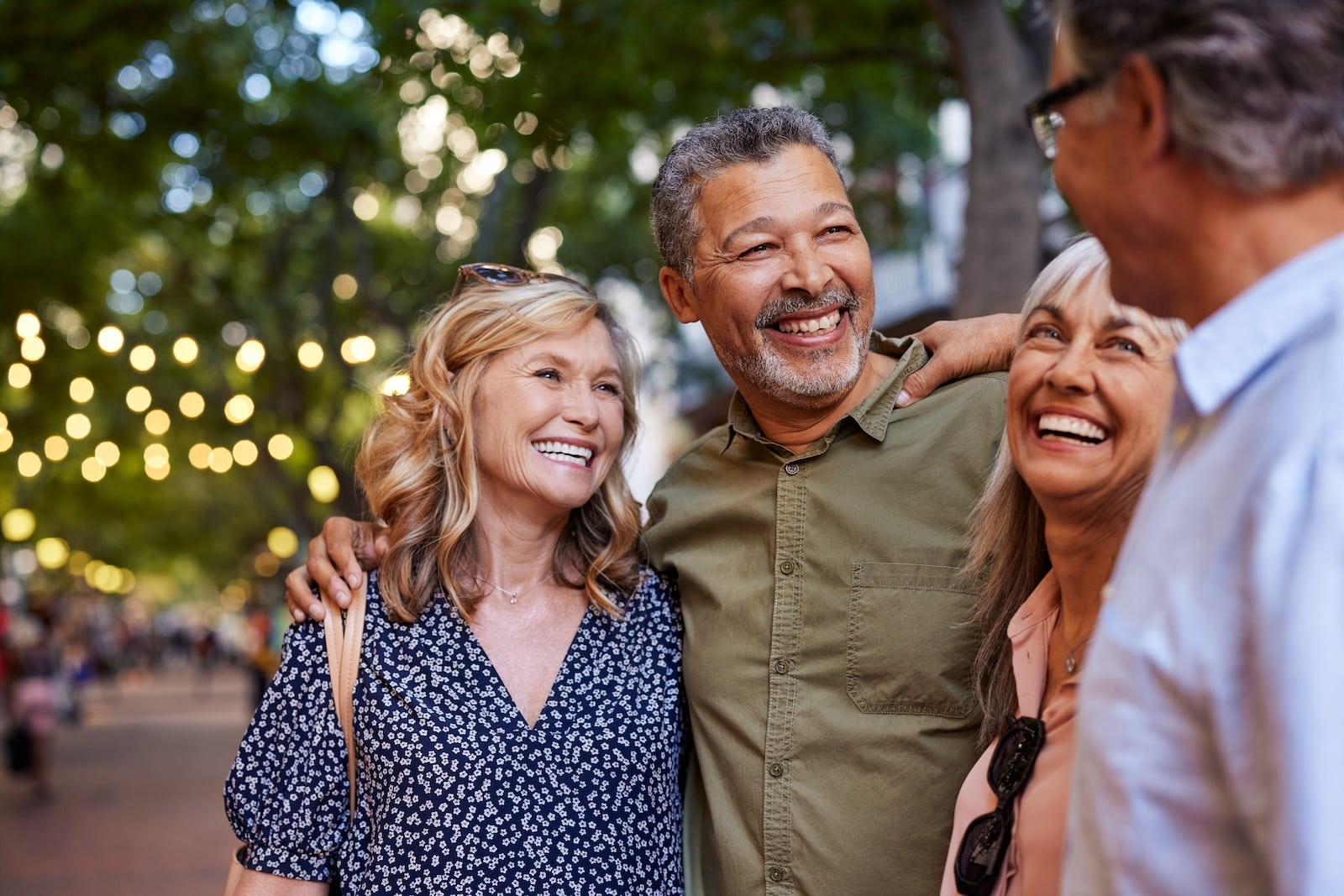 Why Spring is Great for Weekend Getaways in Iowa 2 Group of happy senior friends as they explore Dubuque, one of the best places for weekend getaways in Iowa